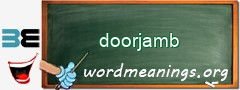 WordMeaning blackboard for doorjamb